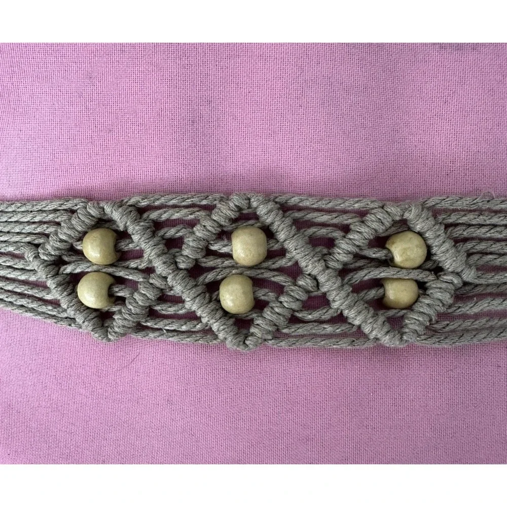 Vintage Handmade Macramé Boho‎ Belt 42